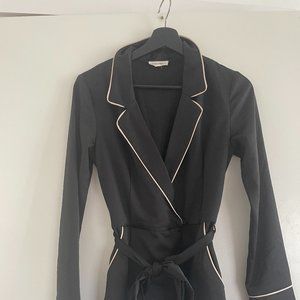 Luxurious Soft Pyjama-Style Romper in Black and White- Cotton Candy LA- S